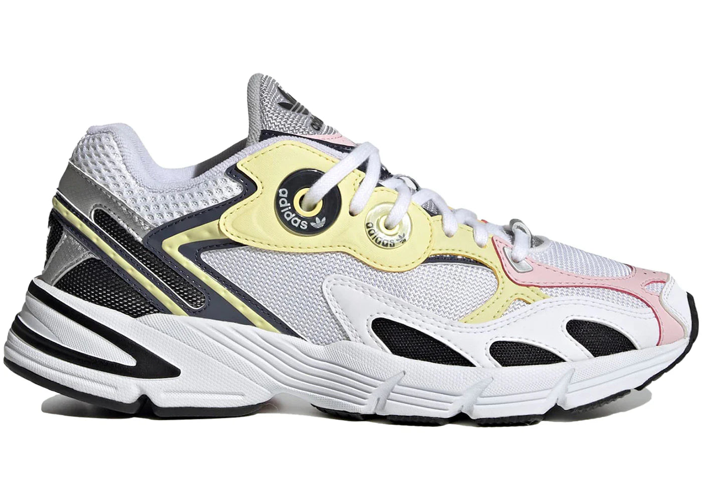 adidas Astir White Black Yellow Pink (Women's) - view 2