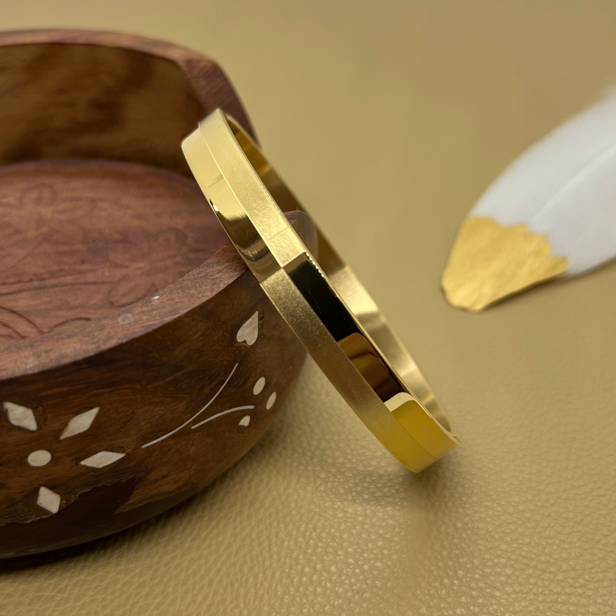 Branta Matt and Shiny Men's Gold Bracelet - view 4