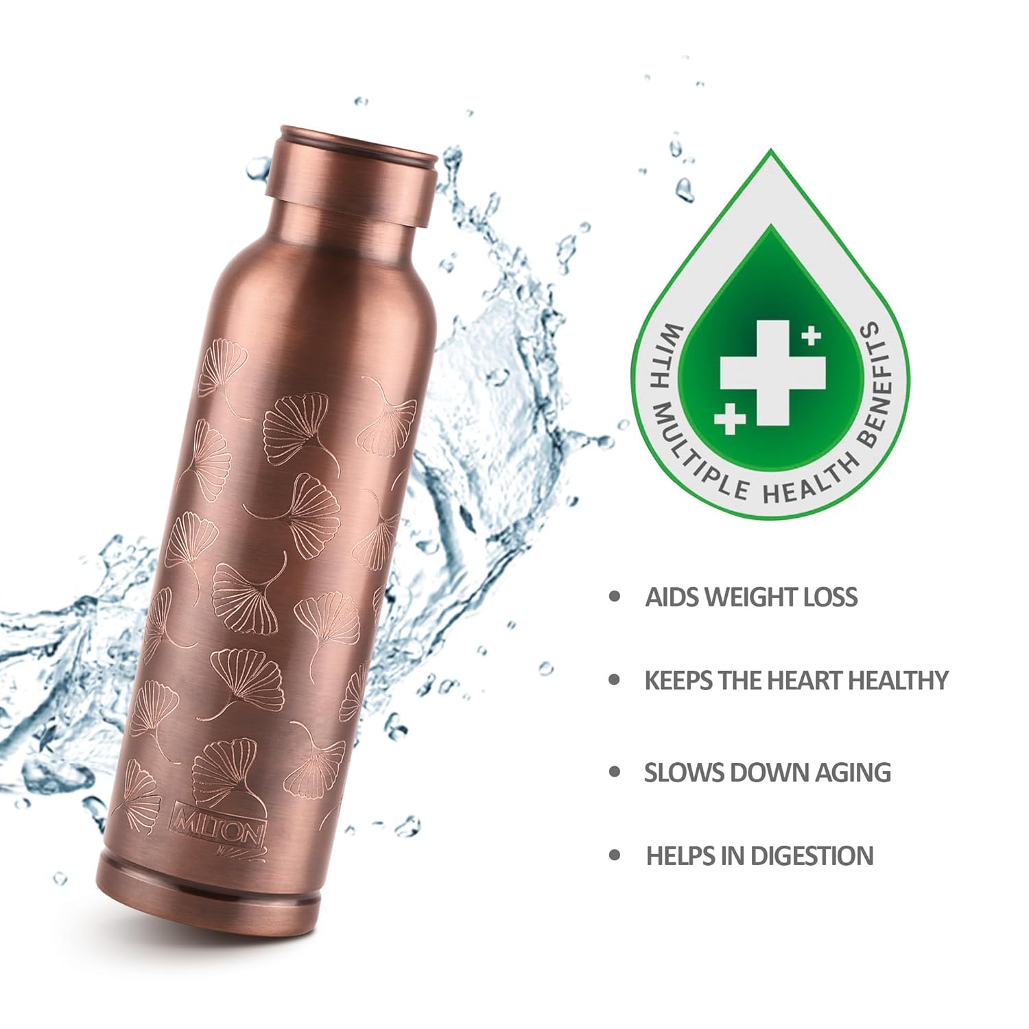 Milton 1000 Copper Swasth Water Bottle | 1 Pc - view 4
