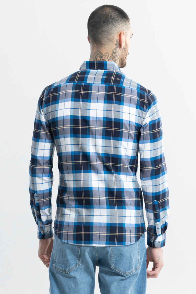 SNITCH Boldsquare Blue Checks Shirt - view 6