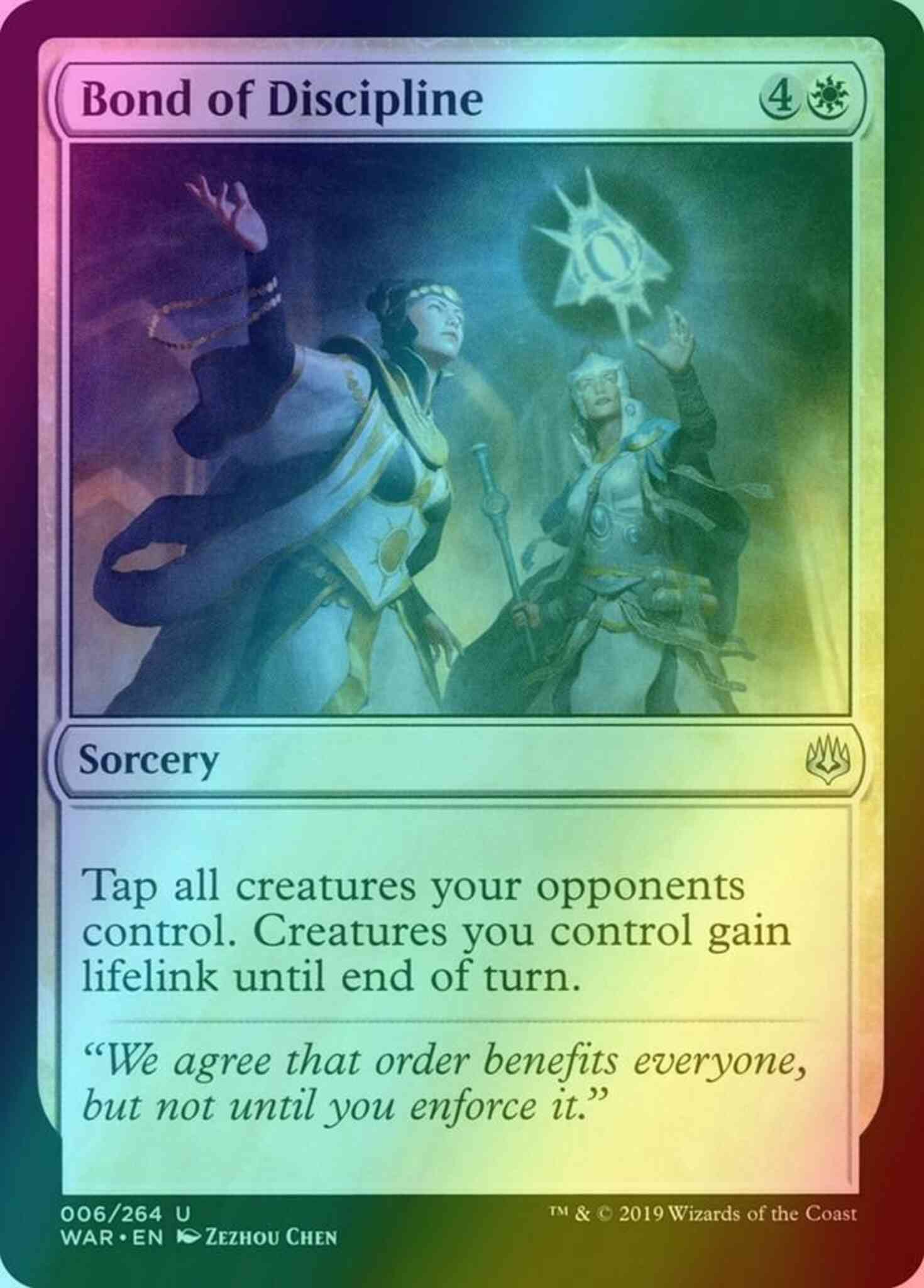 Magic Bond of Discipline [6] [War of the Spark] [Foil]