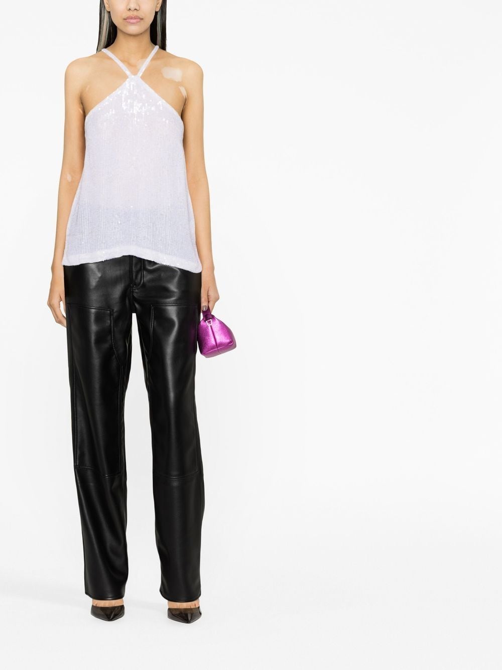 P.A.R.O.S.H. Sequinned TOP – PVC 100%, Viscose 100% - view 4