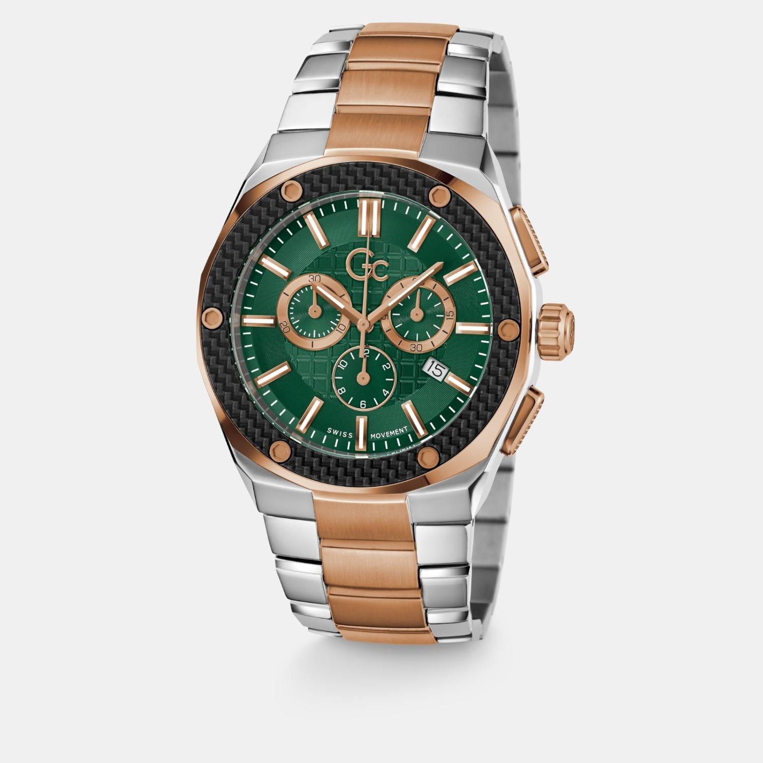 GC Fiber Men Quartz Green Dial Chronograph Stainless Steel Watch Z37003G3MF - view 2