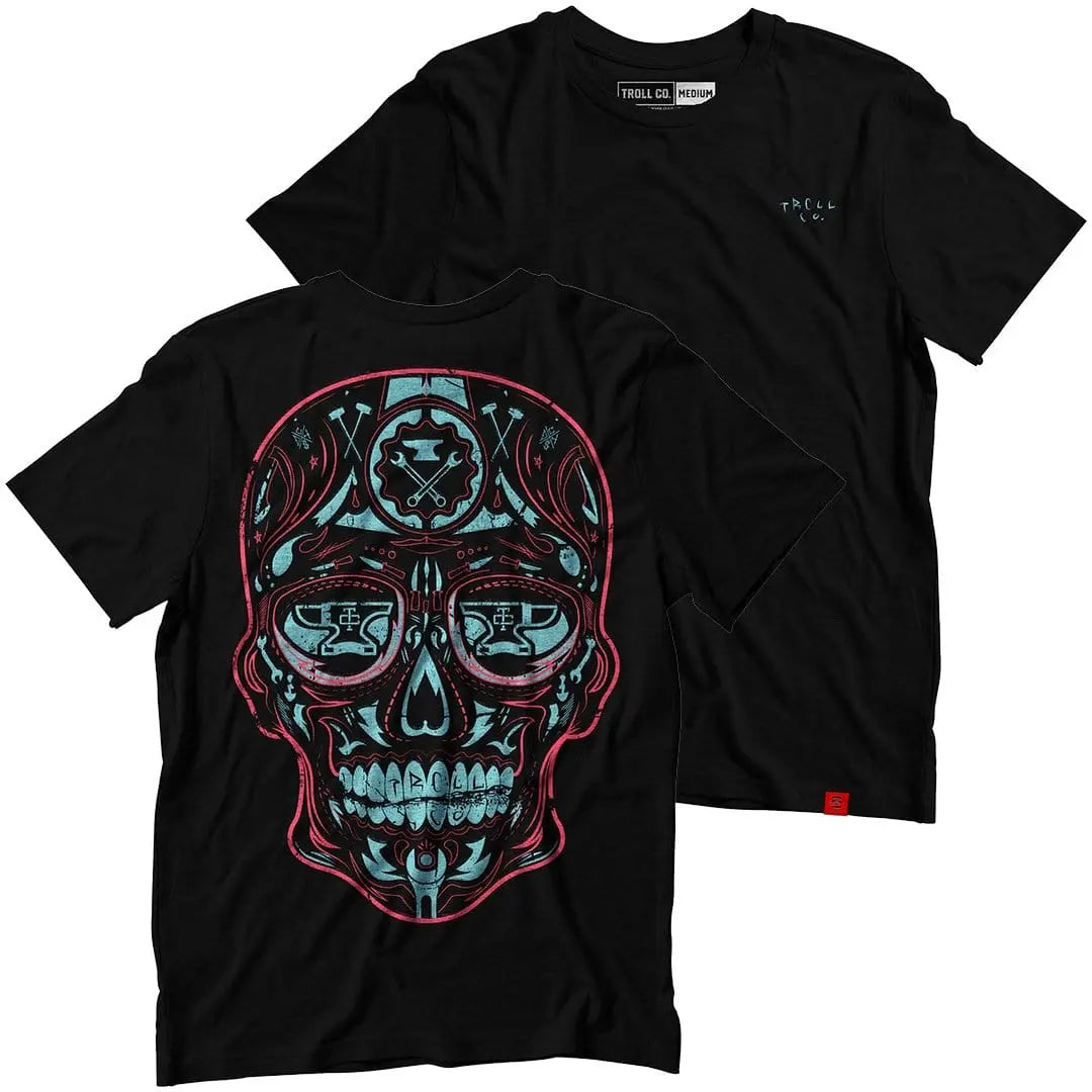 Radial Calavera Tee – Black/Blue