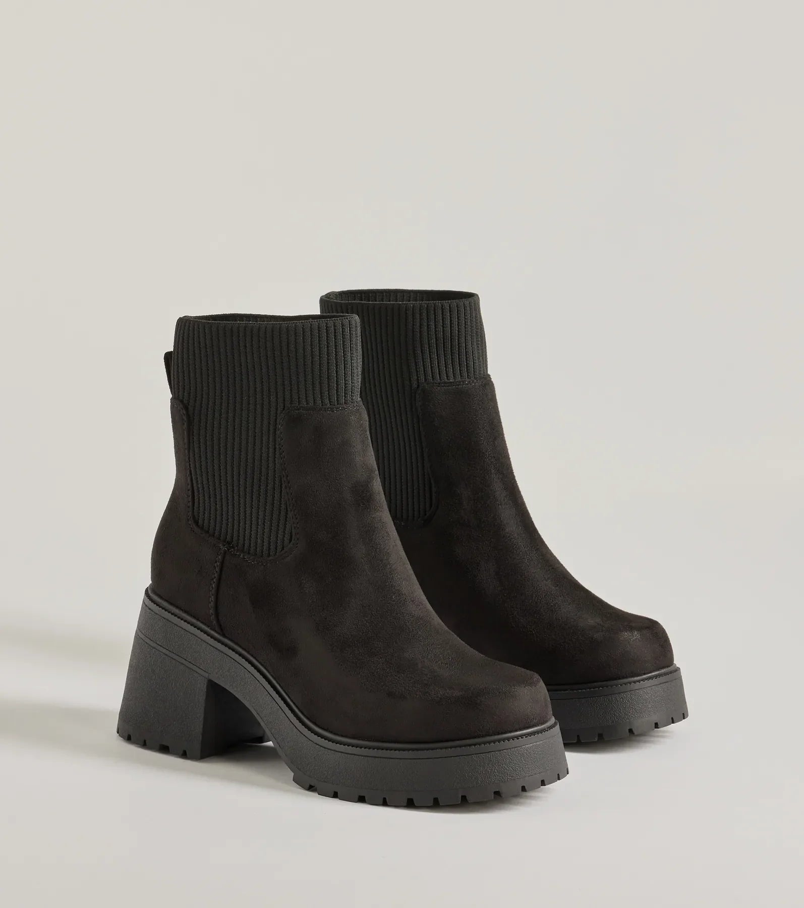 Windsor Cool-Girl Edge Platform Block Heel Booties