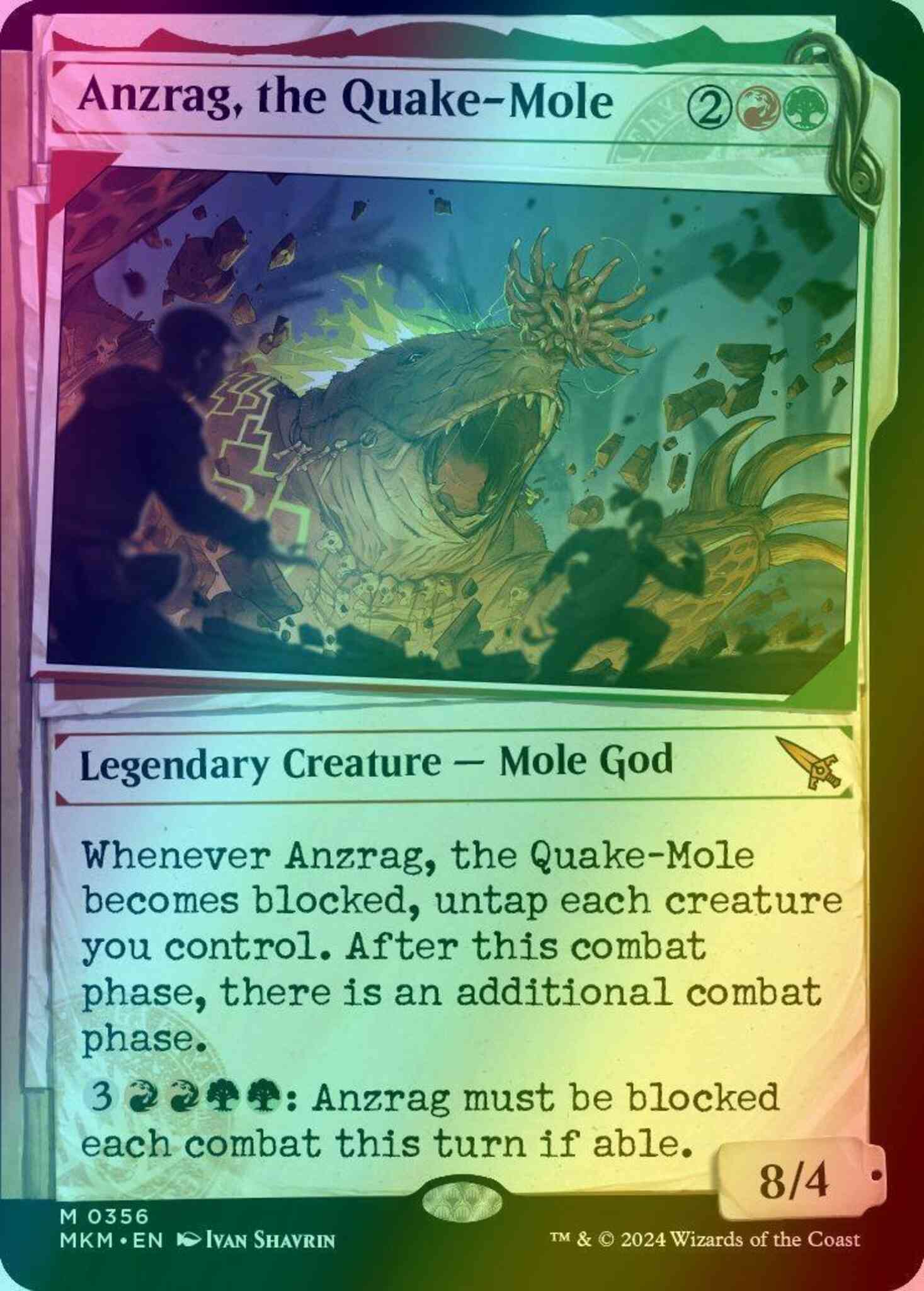 Anzrag the quake-mole – Magic Anzrag, the Quake-Mole [356] [Dossier Showcase] [Murders at Karlov Manor] [Foil]