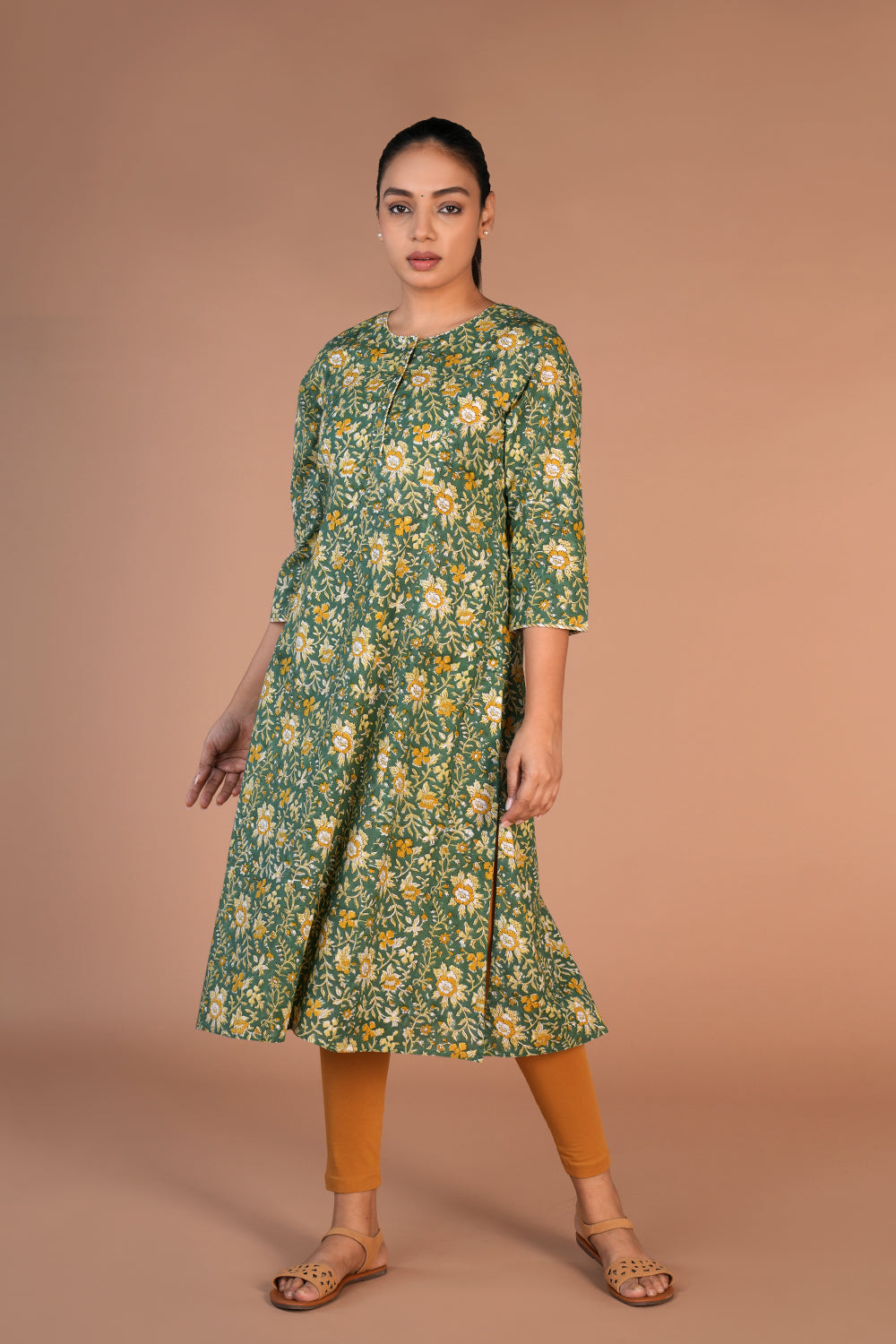 Kalanjali Ethnics Hand block printed cotton kurti