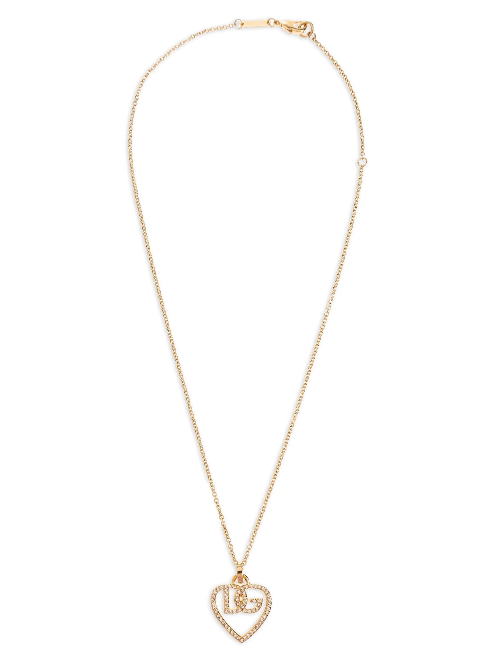 Dolce & Gabbana Strass Logo Necklace – 95% brass 5% glass - view 2