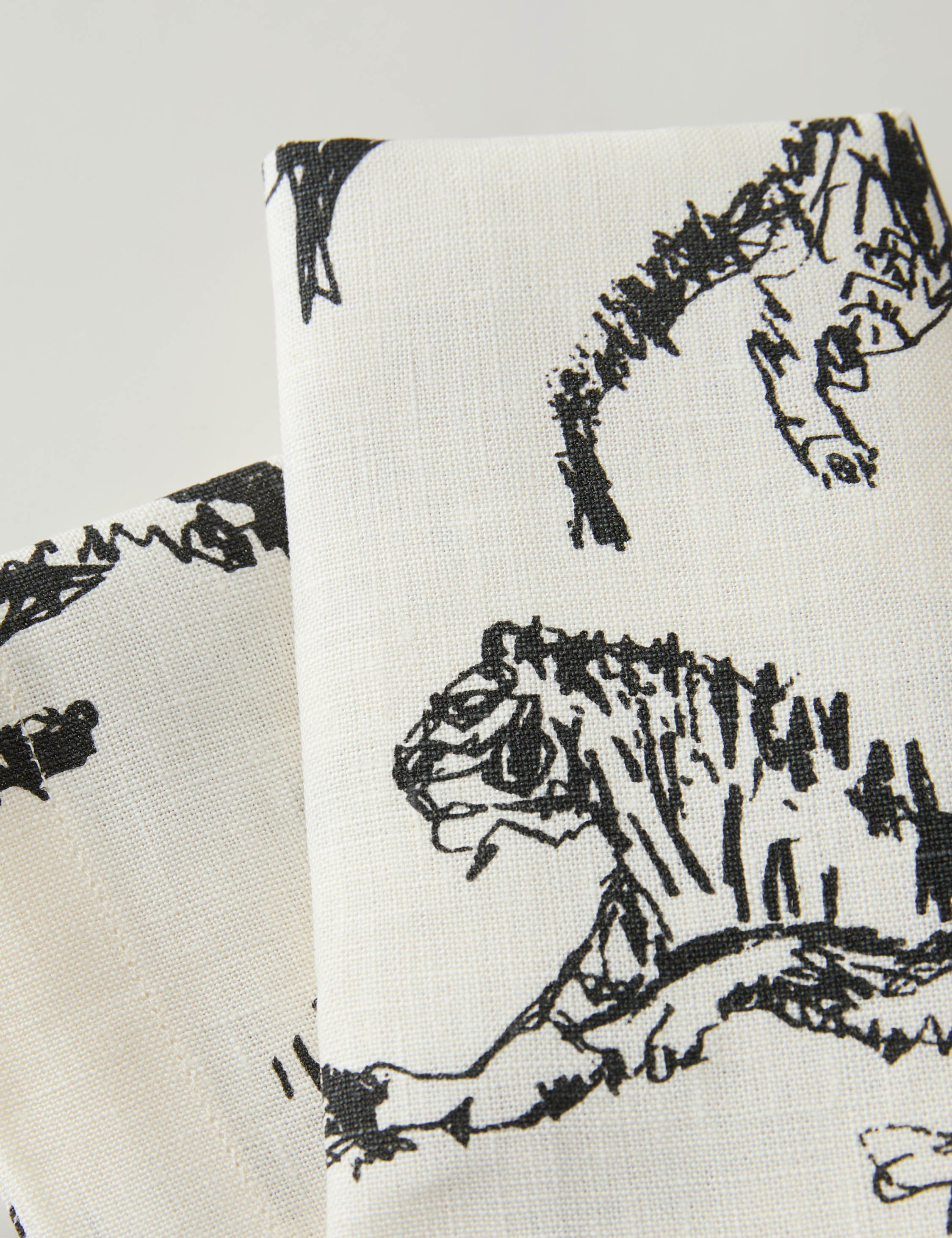 Lulu and Georgia Tiger Linen Napkins (Set of 4) by Sarah Sherman Samuel - view 5