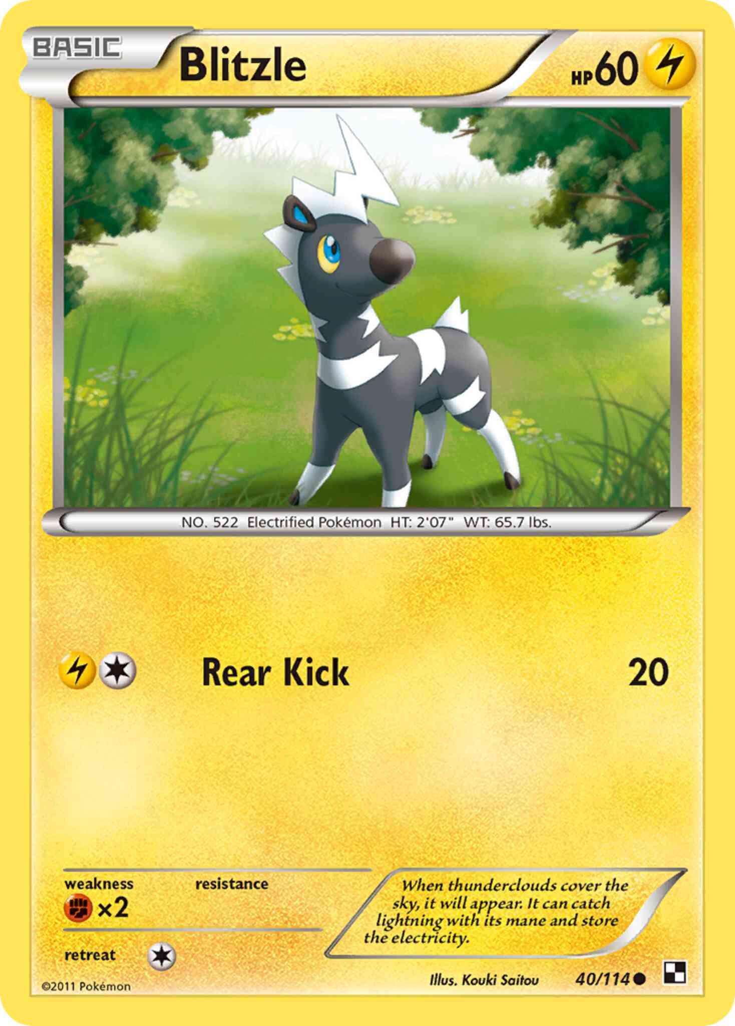 Common bw1-40 non-holo – Pokémon Blitzle - 40/114 - Common [bw1-40] [Non-Holo]