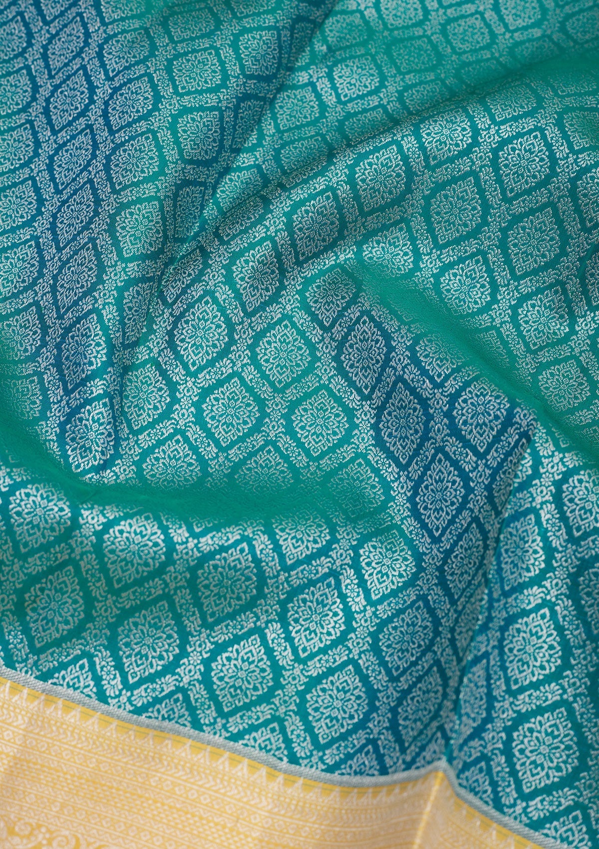 Koskii Turquoise Blue Zariwork Pure Silk Saree - view 2