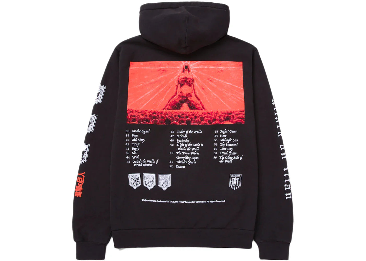 100 Thieves x Attack on Titan First Titan Hoodie Black - view 2