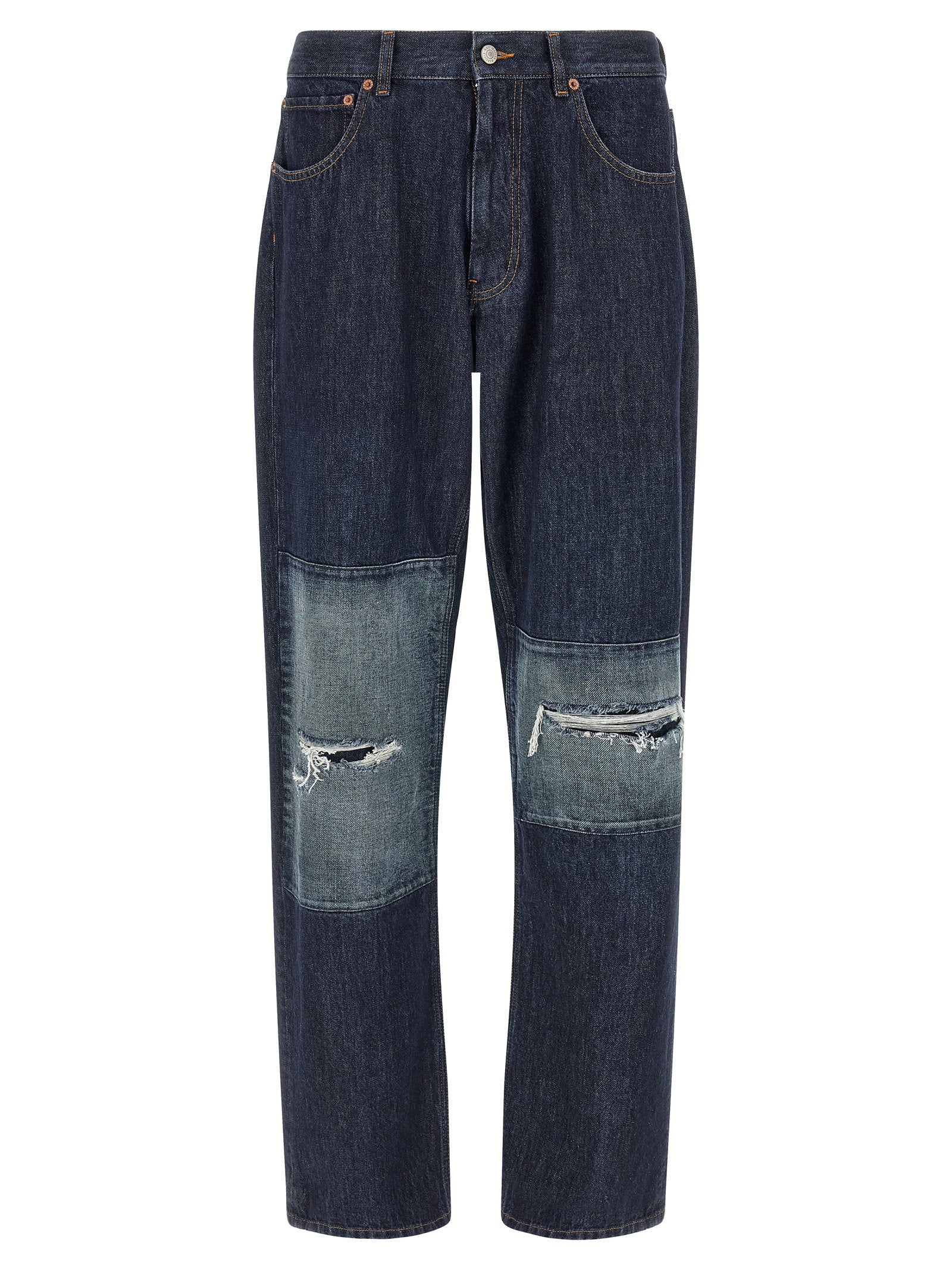 Mm6 Maison Margiela Patchwork Insert Jeans – 100% cotton