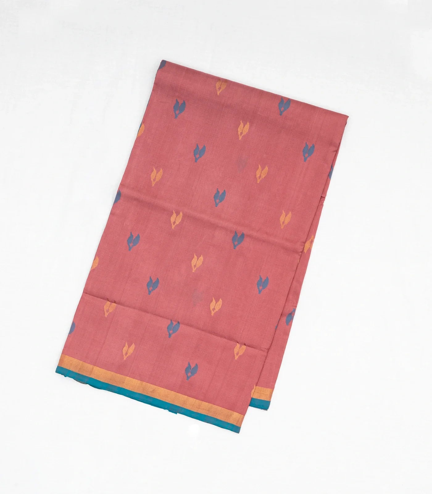 RmKV Dusty Pink Handloom Uppada Silk Saree With Floral Buttas