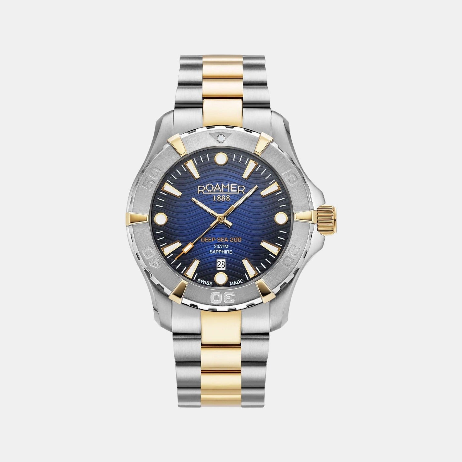 Roamer Deep Sea 200 Men Quartz Blue Dial Analog Stainless Steel Watch 860833 47 45 70