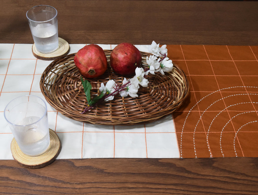 Spaces India Handcrafted Multi 100% Cotton Table Runner - Rhythm By Spun