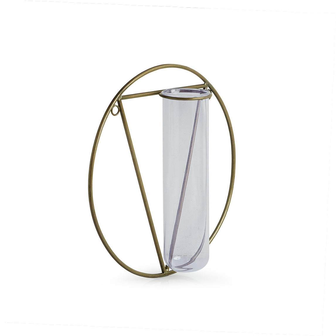 EXCLUSIVELANE 'Modern Glass Garden' Test Tube Wall Planter/Vase (9 Inch, Golden) - view 3