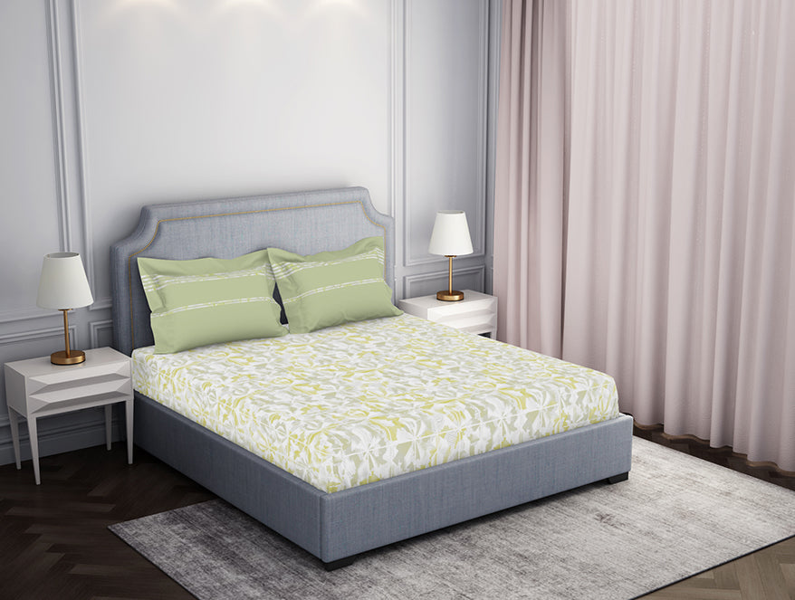 Spaces India Organic Textures Geometric 100% Cotton Double Bedsheet - Essentials by Spaces - view 8