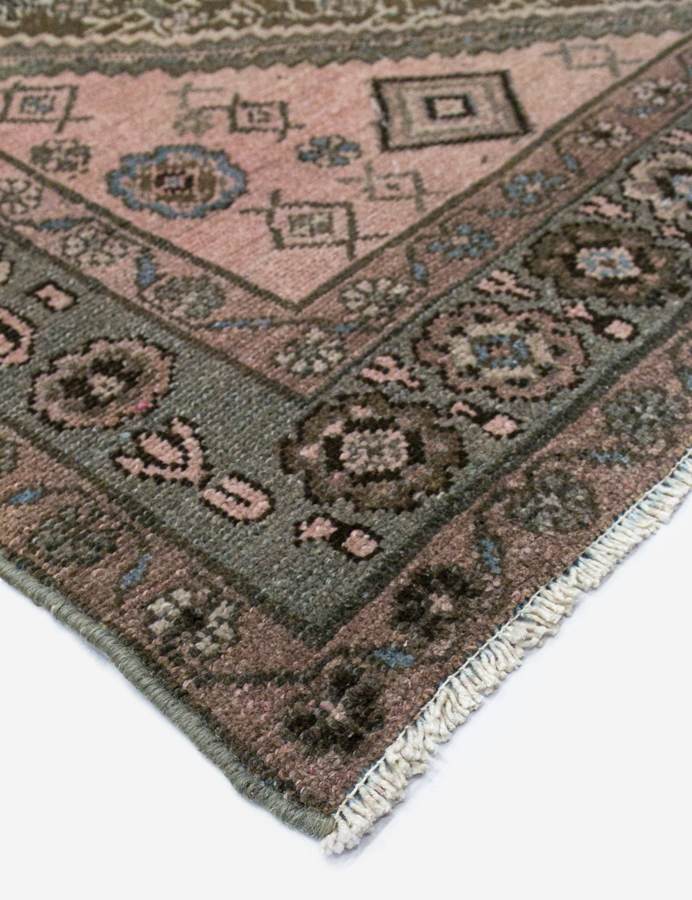 Lulu and Georgia Vintage Turkish Hand-Knotted Wool Rug No. 450, 4'1" x 6'5" - view 2