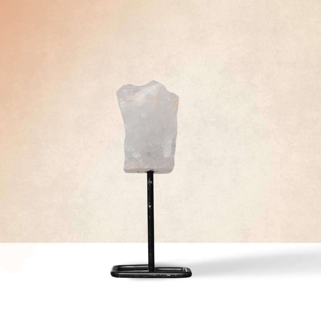 Gemsmantra Clear Quartz Raw Stone Stand