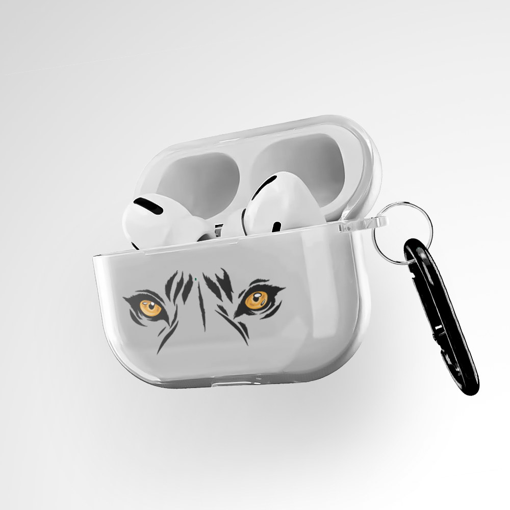 Cover It Up Leopard Eyes Clear Airpods Pro Case Covers - view 3