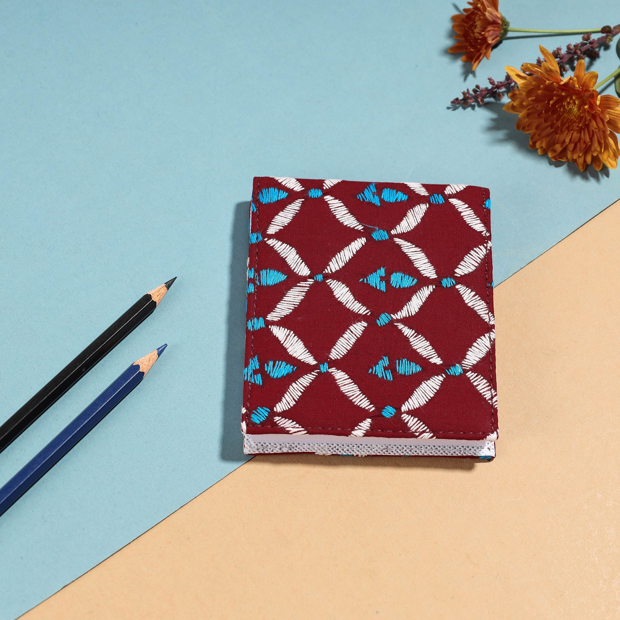 ASALKAAR Bengal Kantha Work Handcrafted Notepad (5 x 4 in)