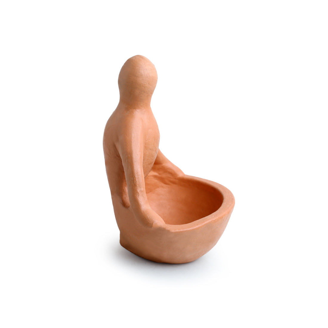 EXCLUSIVELANE 'Spirit of Earth' Handmade & Handpainted Terracotta Planter Pot (6 Inch) - view 3
