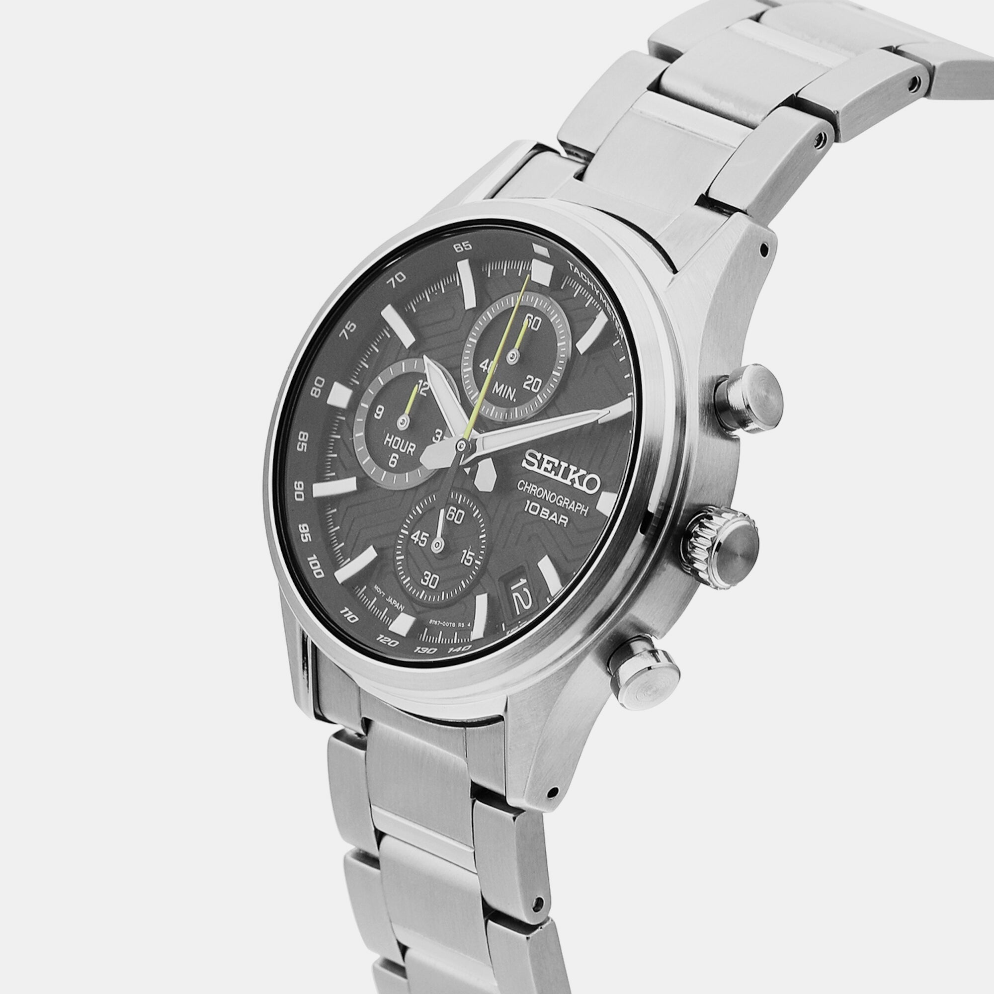 Seiko Dress Men Quartz Black Dial Chronograph Stainless Steel Watch SSB419P1 - view 2