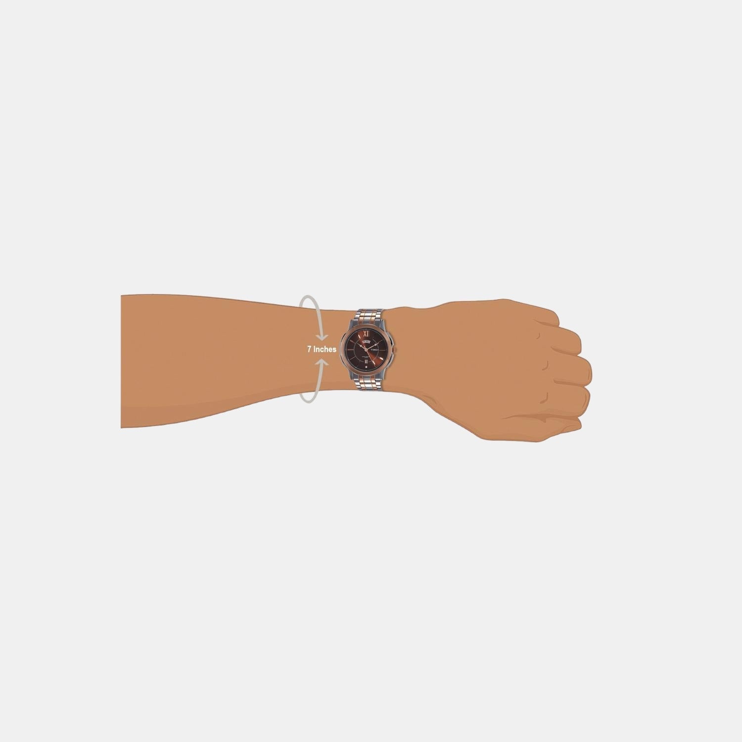 Timex Empera Men Quartz Brown Dial Analog Stainless Steel Watch TW000U312 - view 4