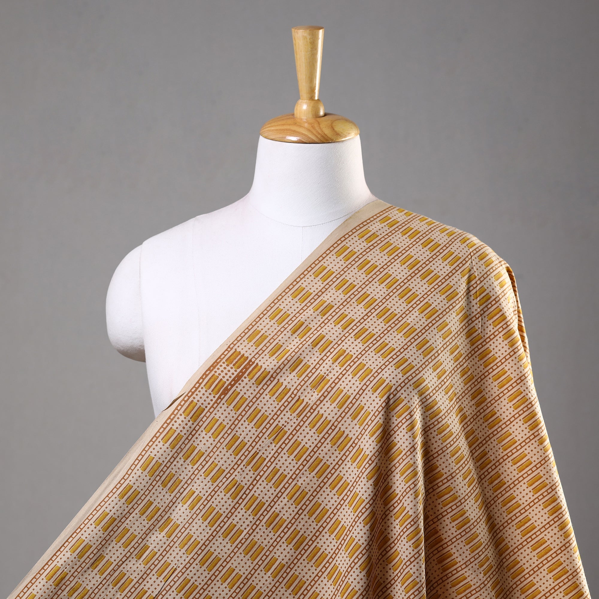 SOUTH KARGHA Brown - Kalamkari Printed Cotton Fabric