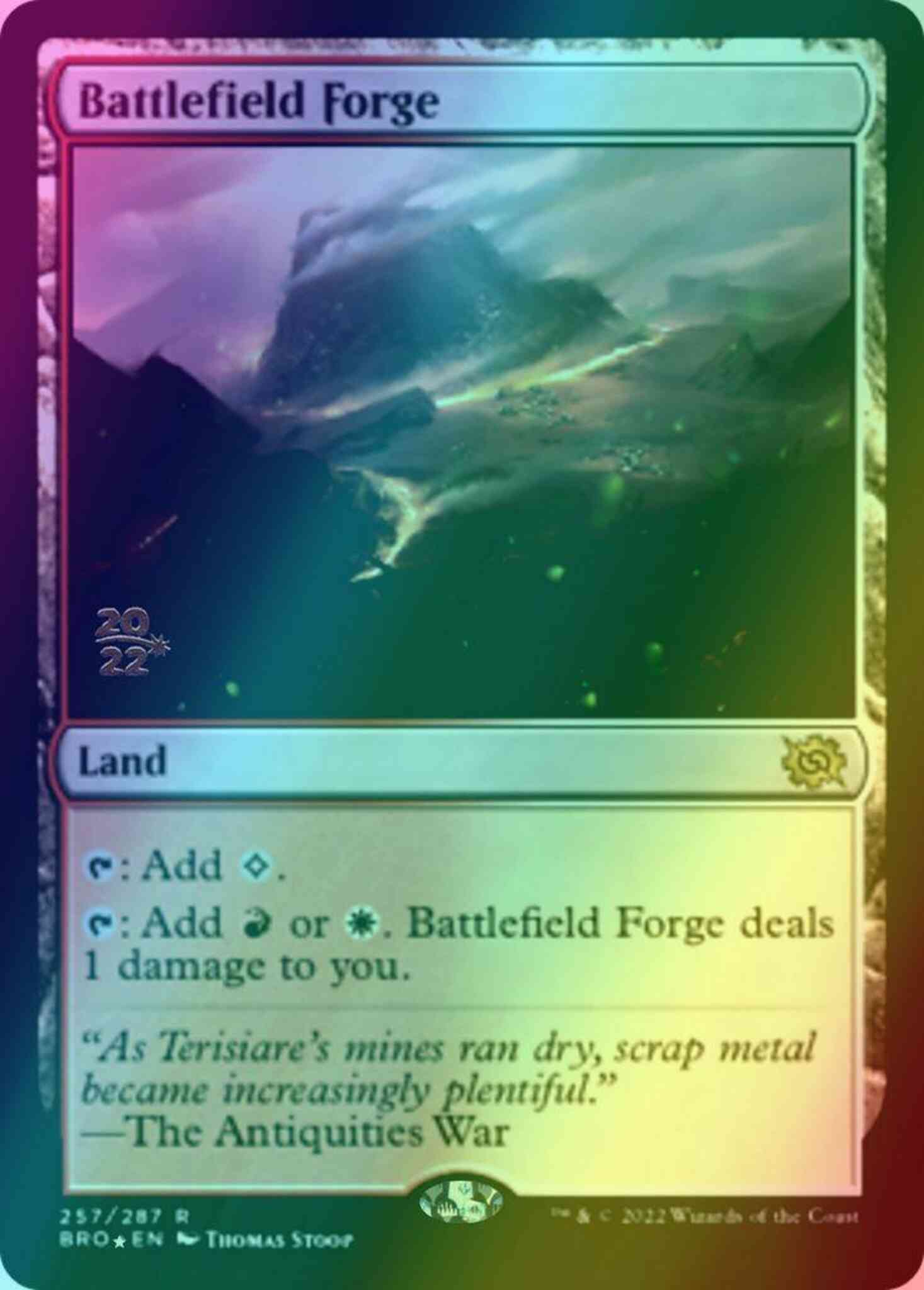 Battlefield forge 257s – Magic Battlefield Forge [257s] [Prerelease] [The Brothers' War: Promos] [Foil]
