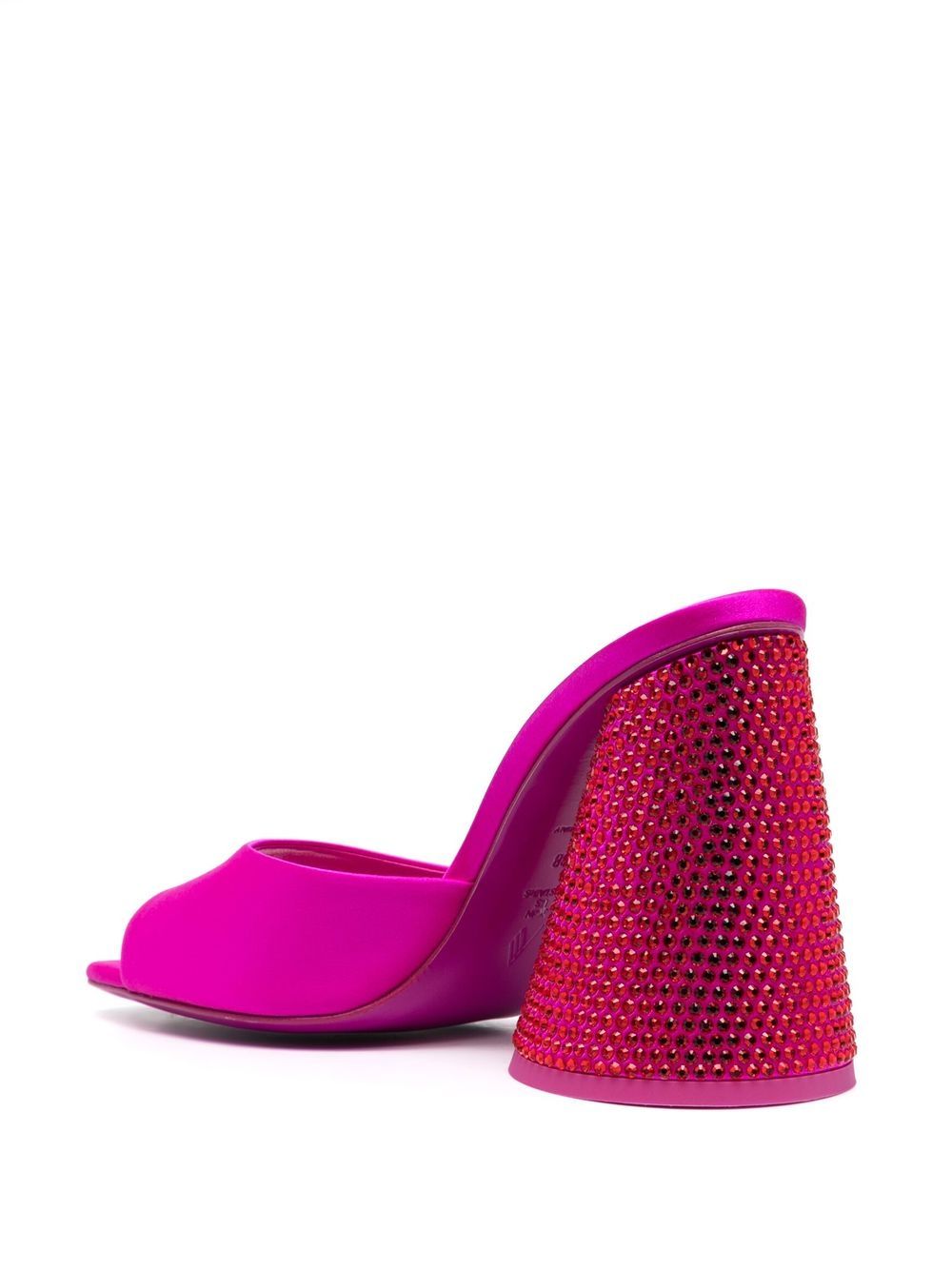 The Attico Luz embellished satin mules - view 3