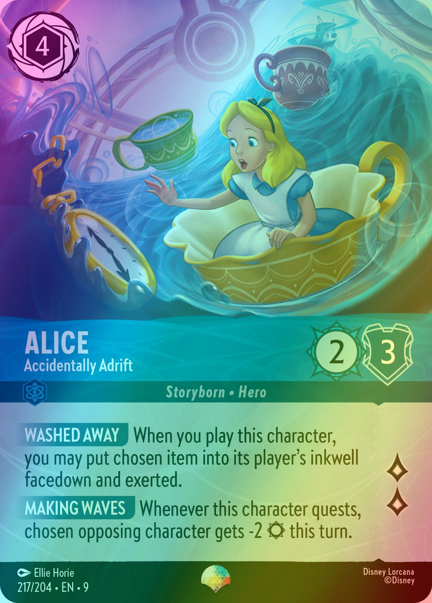 Accidentally adrift epic – Lorcana Alice - Accidentally Adrift (Epic) - 217/204 [Fabled] [Holofoil]