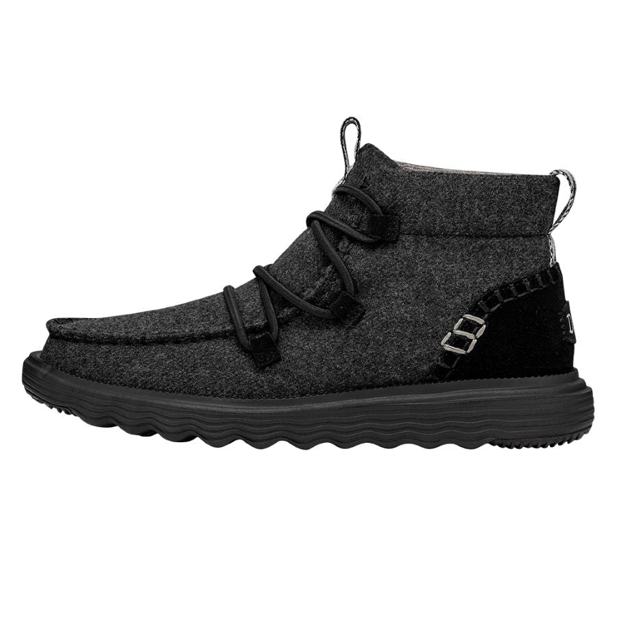 HEYDUDE shoes Reyes Boot Wool - Black/Black – Women's