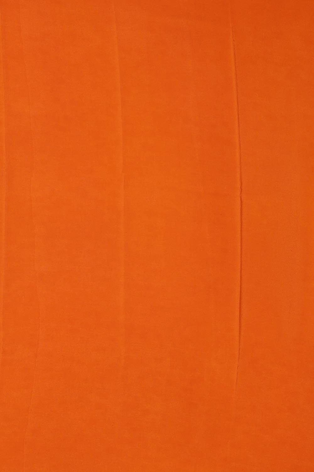 Kalanjali Crepe Orange Saree – Women's - view 4