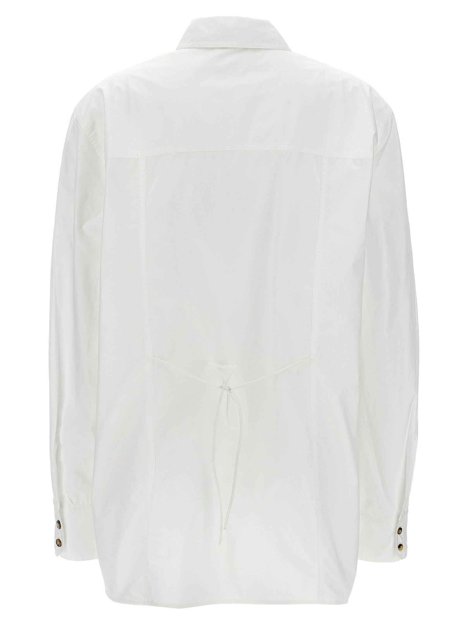 Ganni Lace-up Shirt – 100% cotton - view 2