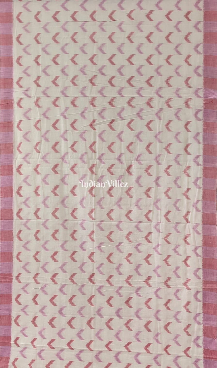 IndianVillèz Off White Odisha Handloom Cotton Saree with Tassel - view 2