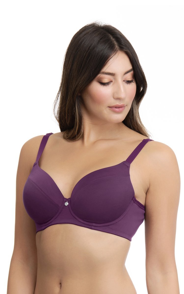 Ultimo Smooth Definition Padded Wired Bra - Grape - view 2