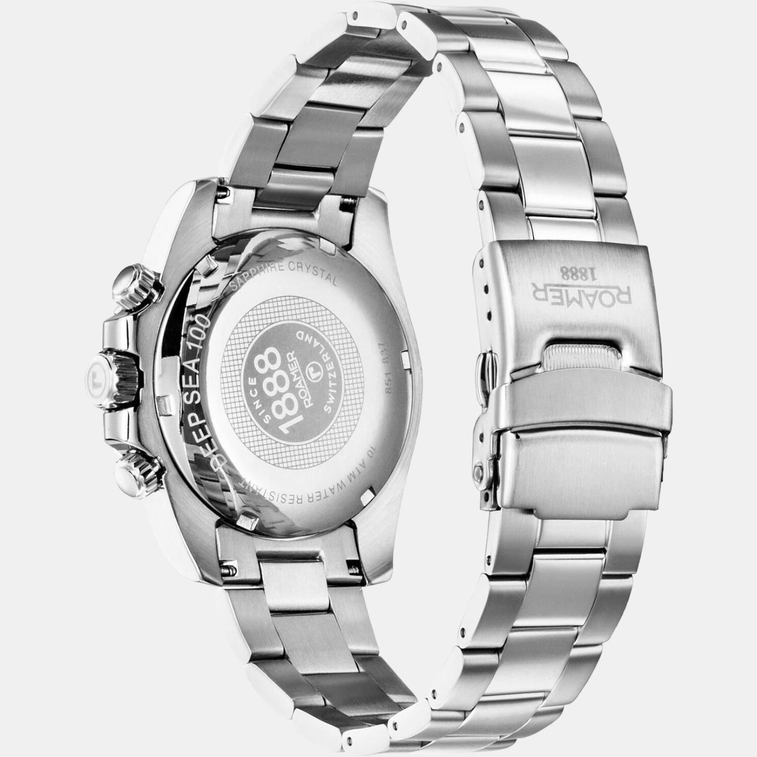 Roamer Deep Sea 100 Men Quartz Green Dial Chronograph Stainless Steel Watch 851837 41 75 20 - view 2