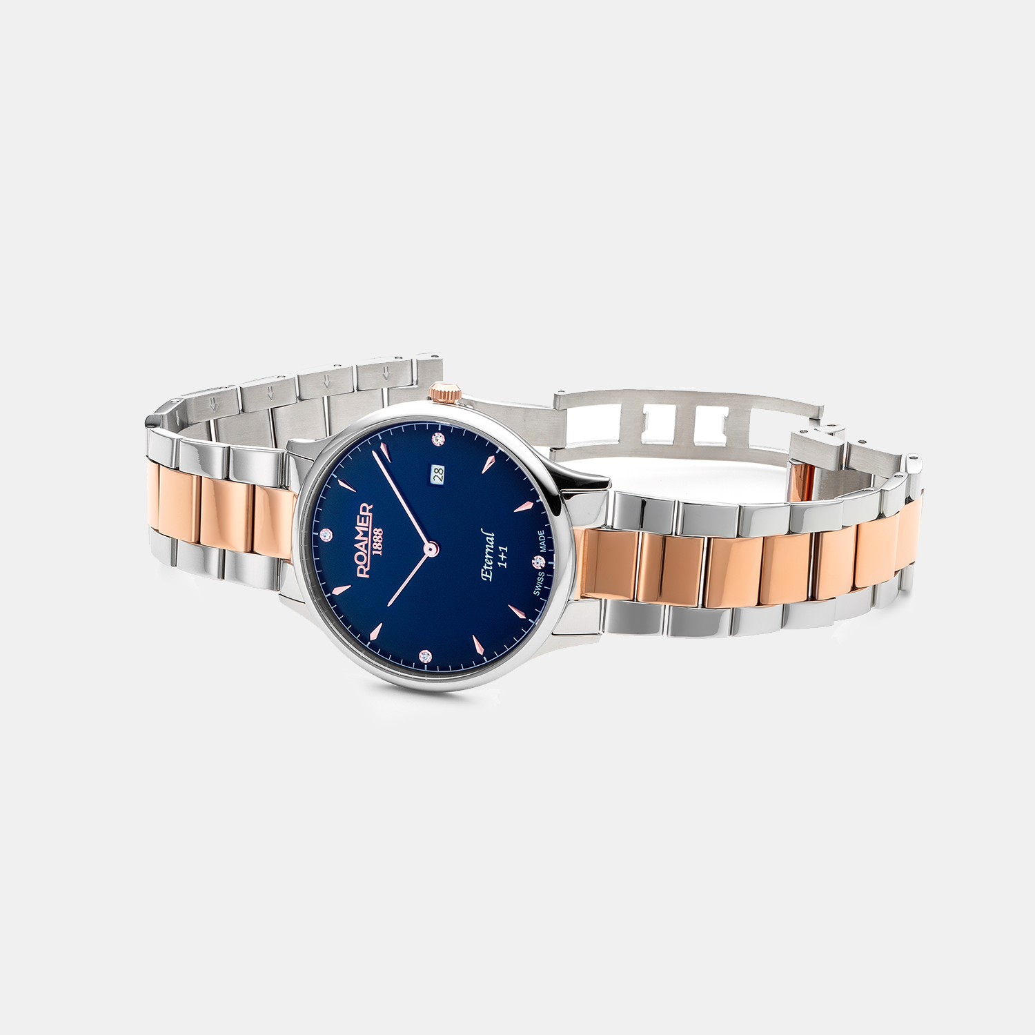 Roamer Eternal Men Quartz Blue Dial Analog Stainless Steel Watch 863833 49 45 50 - view 2