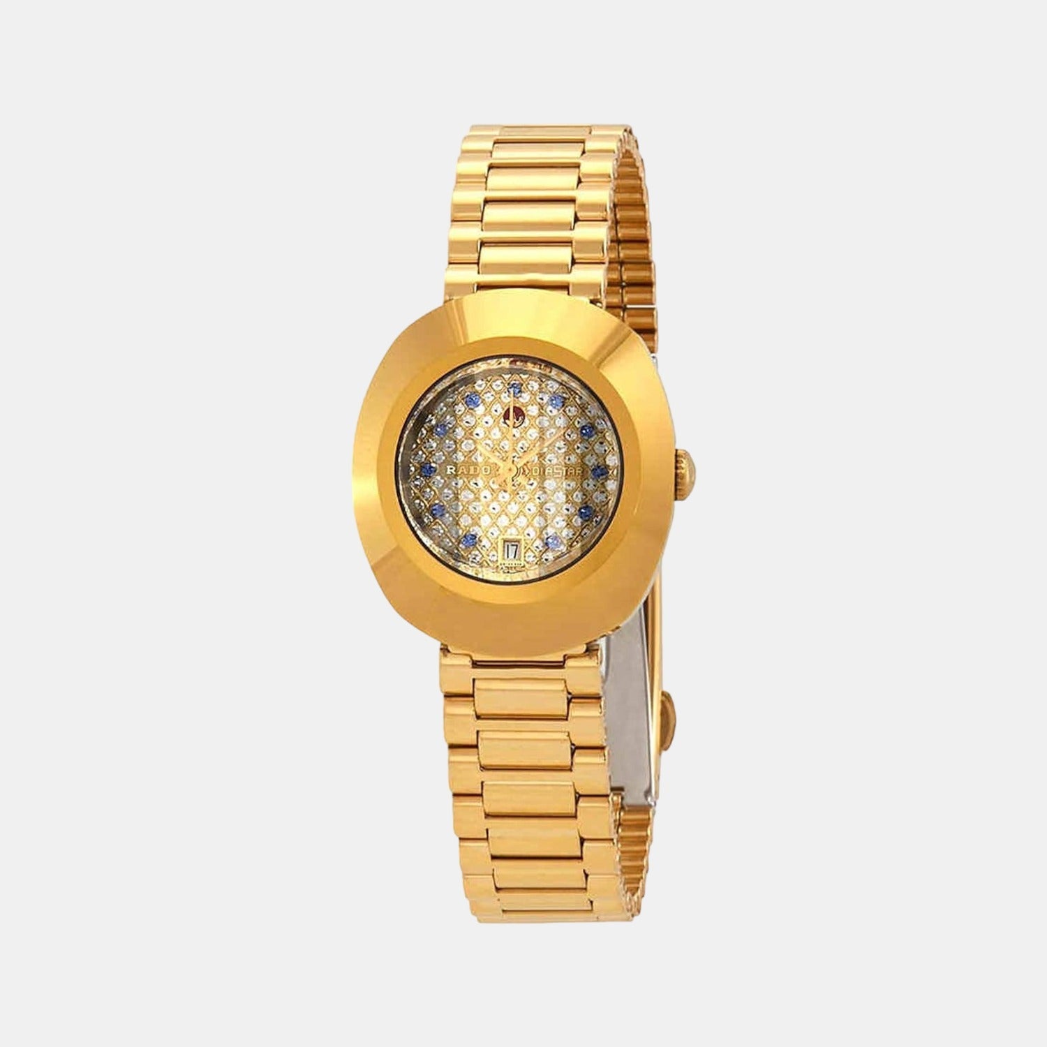 Rado Diastar Women Automatic Gold Dial Analog Stainless Steel Watch R12416393