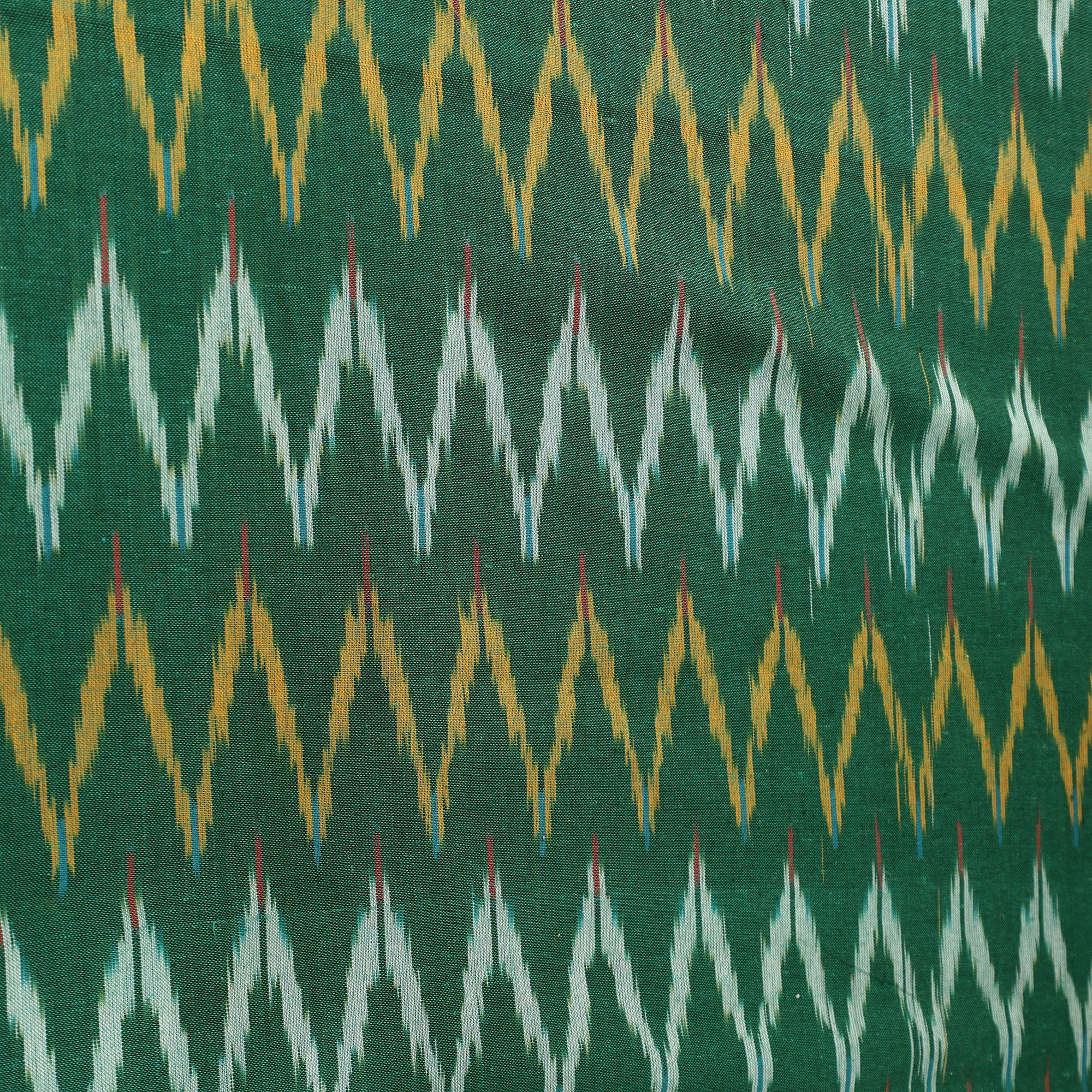 SOUTH KARGHA Green - Pochampally Ikat Weave Cotton Fabric 15 - view 4