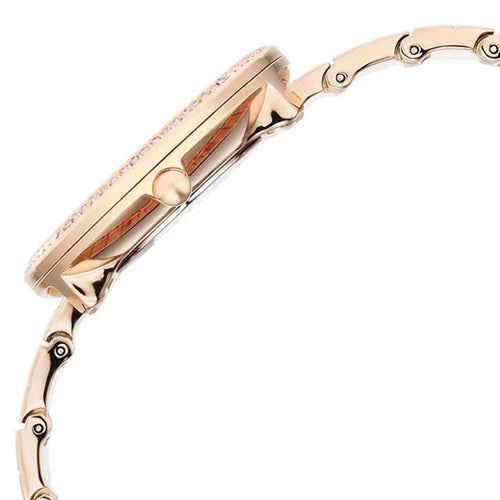 Titan Raga Glimmers Quartz Analog Mother of Pearl Dial Rose Gold Metal Strap Watch For Women 34.7mm 95344WM01F - view 4