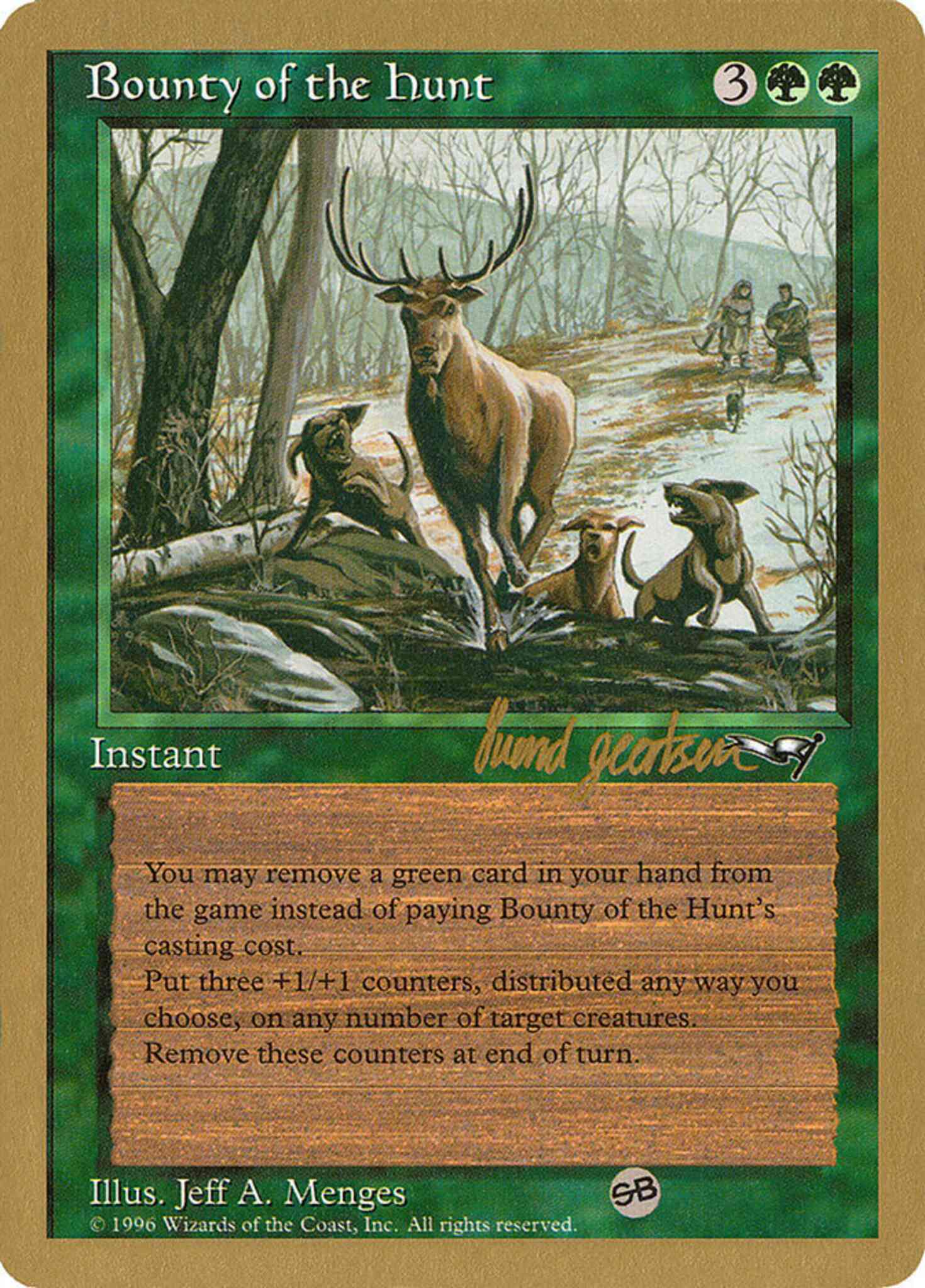 Hunt sg85sb sideboard – Magic Bounty of the Hunt [sg85sb] [Sideboard] [World Championship Decks 1997] [Non-Foil]
