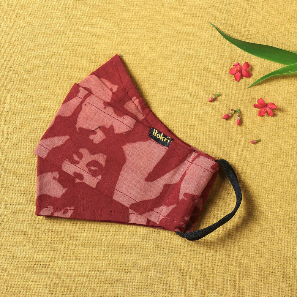 JALPARI Bindaas Block Printed Cotton 3 Layer Maska Snug Fit Face Cover