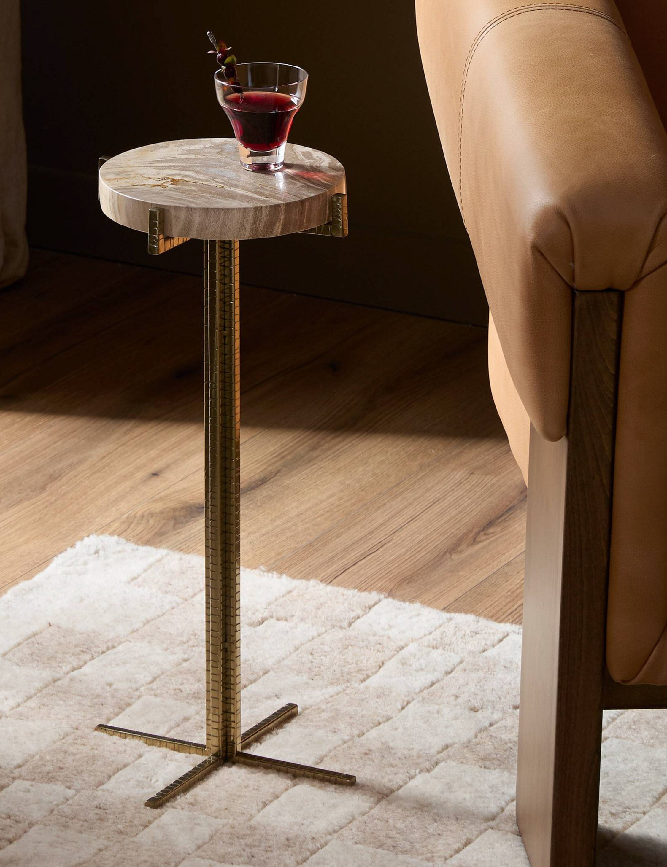 Lulu and Georgia Casella Round Side Table – Brass - view 2