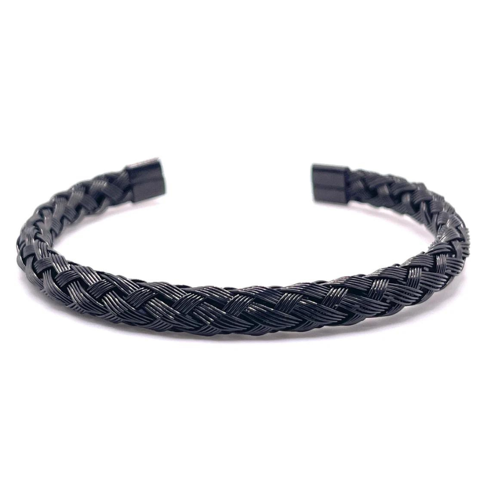 Branta Black Fashion Charm Cuff Bracelet For Men - view 4