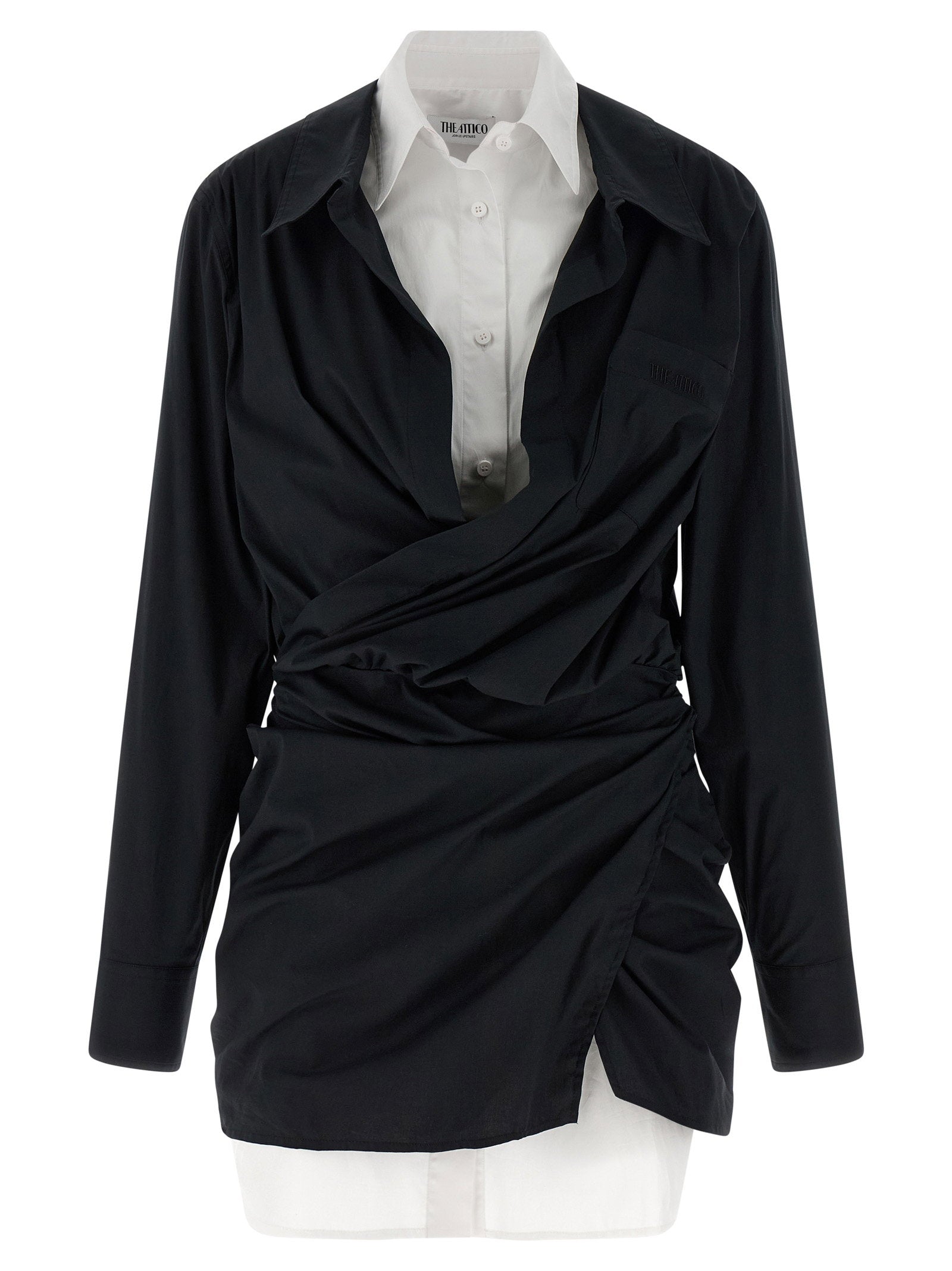 The Attico Double Layer Shirt Dress – 97% cotton, 3% elastane