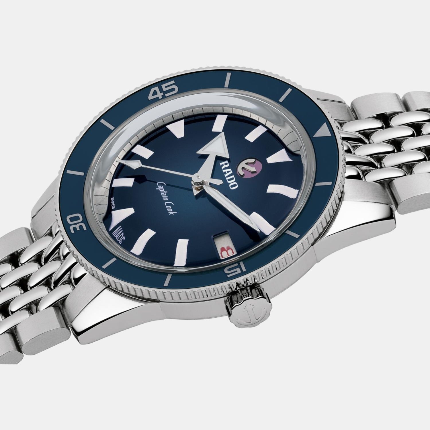 Rado Captain Cook Unisex Automatic Blue Dial Analog Stainless Steel Watch R32500203 - view 2