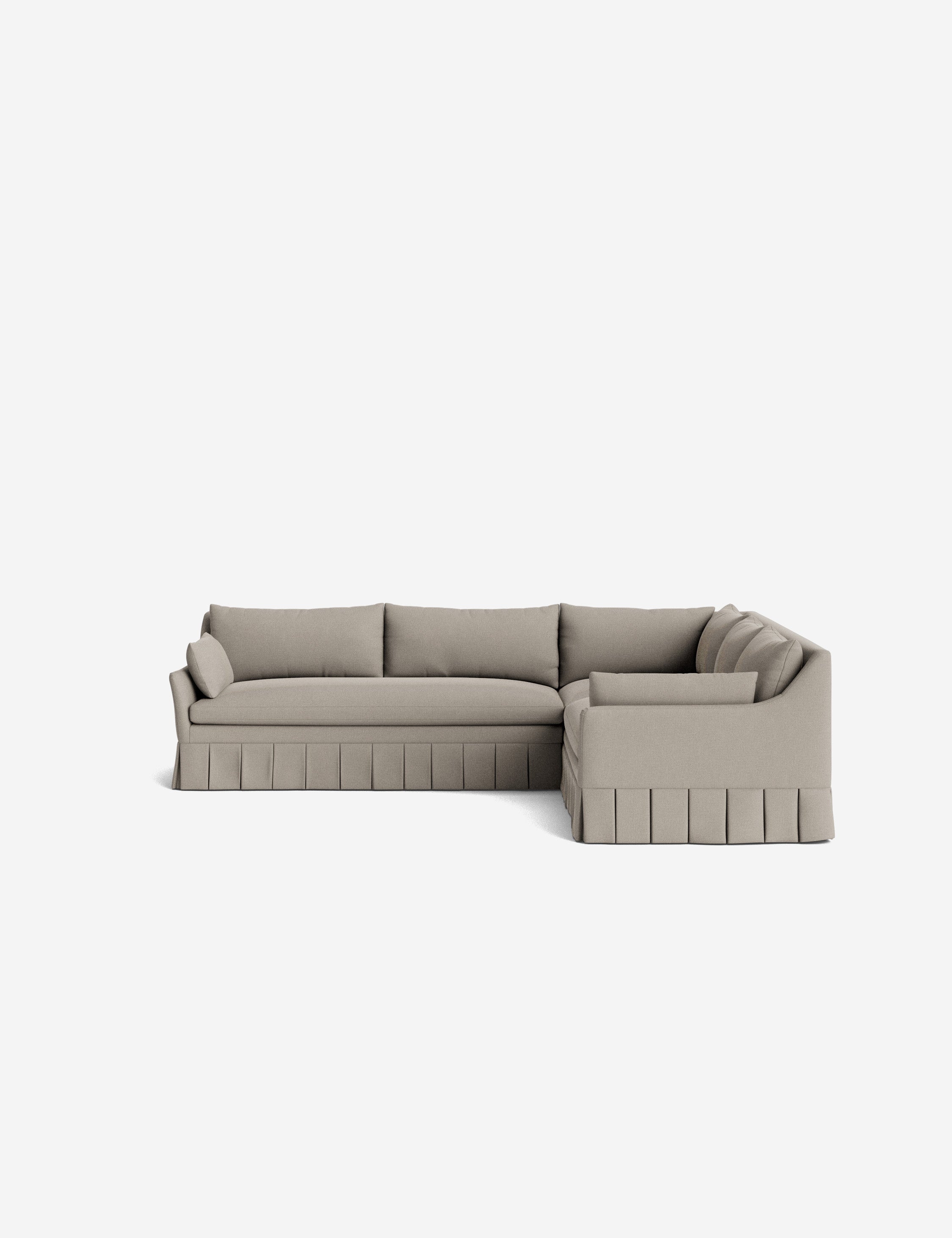 Lulu and Georgia Portola Luxe Depth Pleated Corner Sectional Sofa - view 170